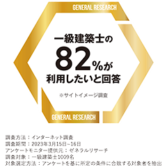 一級建築士の 82%が 利用したいと回答